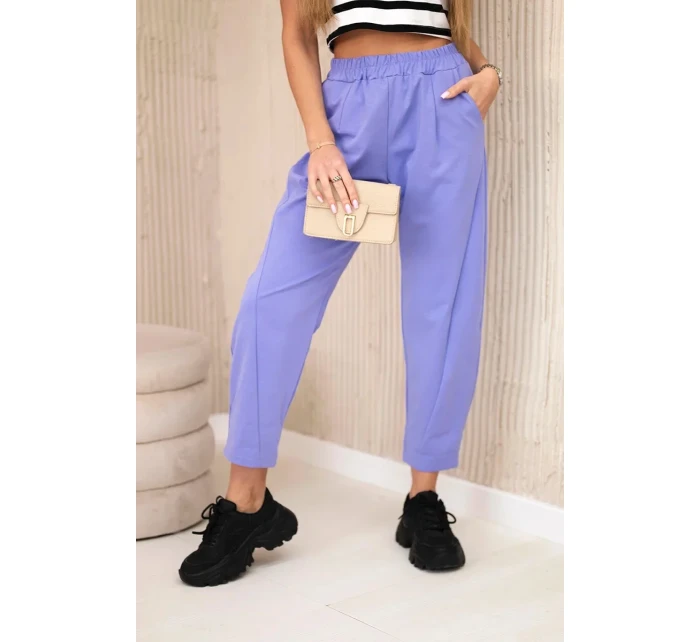 Nohavice s vreckami Summer Punto fialové