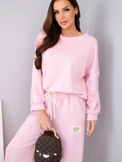 Dámsky set maslová mikina + nohavice svetloružová