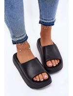 Pěnové dámské sandály na platformě černé model 21697861 - EVENTO