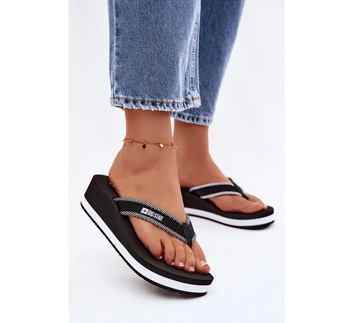 Dámské žabky na platformě Big Star NN274A727 Černé Dámské žabky na platformě Big Star NN274A727 Černé