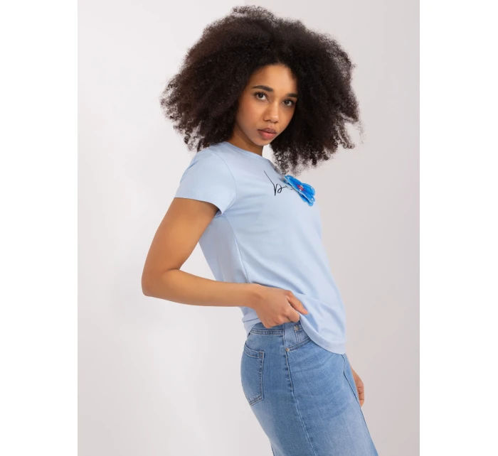 Bluzka RV BZ model 19735052 jasny niebieski - FPrice Bluzka RV BZ model 19735052 jasny niebieski - FPrice