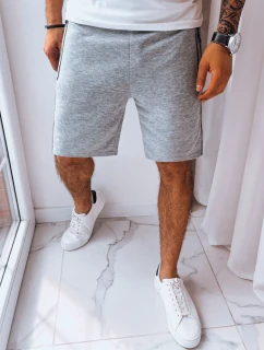 Pánské světle šedé teplákové kraťasy model 21968823 - Dstreet