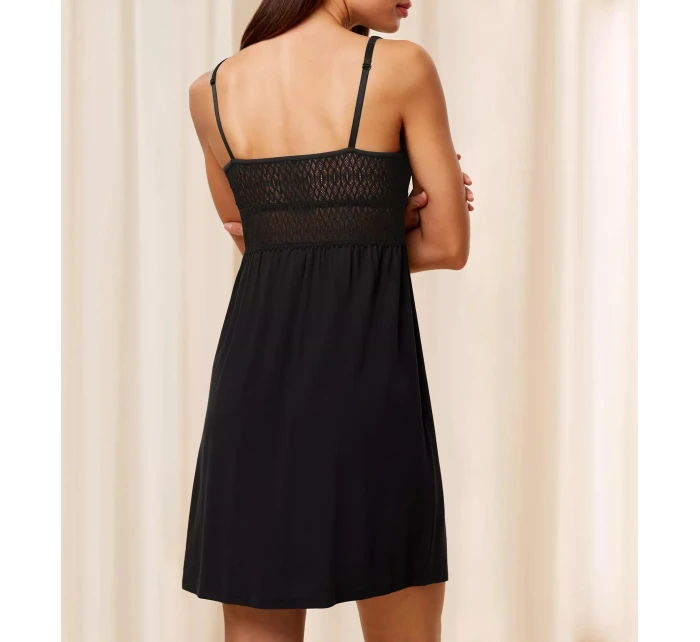 Dámska nočná košeľa Aura Spotlight NDK 01 X - BLACK - čierna 0004 - TRIUMPH