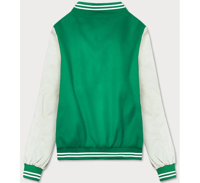 Zelená dámská baseballová bunda model 18141042 - J.STYLE Zelená dámská baseballová bunda model 18141042 - J.STYLE