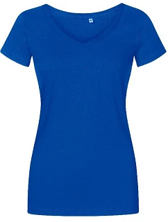 Dámské tričko X.O s výstřihem do V 40. azure blue model 22515400 - Promodoro