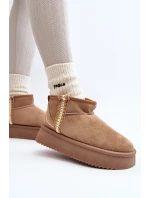 Sněhule na platformě se vzorem světle hnědé model 21645939 - Boto