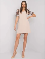 Šaty LC SK 22K model 16274891 béžová - FPrice Šaty LC SK 22K model 16274891 béžová - FPrice