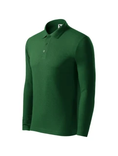Pique Polo LS pánske polo tričko fľaškovo zelená