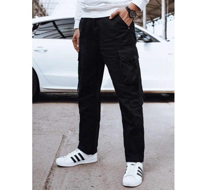 Pánske nákladné bojové nohavice čierne FashionStreet UX4325
