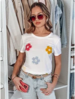 Dámské květinové tričko bílá Dstreet model 21984262 - FashionStreet