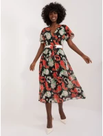 DHJ SK 17258 Šaty.01 čierna a červená DHJ SK 17258 Šaty.01 čierna a červená