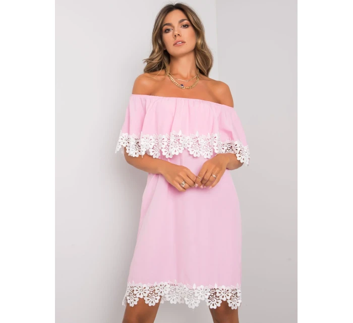 Šaty LK SK model 17416340 růžový - FPrice Šaty LK SK model 17416340 růžový - FPrice