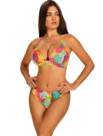 Dámske dvojdielne plavky Pati 1 S555PA1-1 oranžové so vzorom - Self
