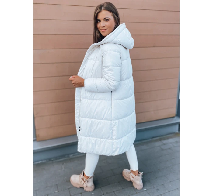 Dámska bunda KERMIT ecru FashionStreet TY2857 Dámska bunda KERMIT ecru FashionStreet TY2857