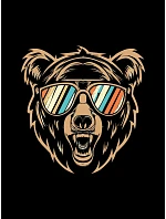 Pánska mikina s kapucňou bear black FashionStreet NX0041B