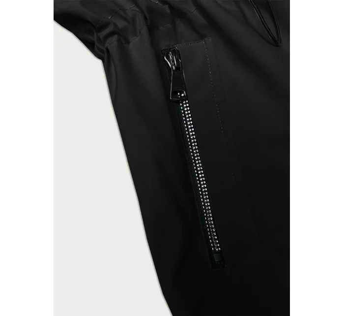 Tenká černá bunda s kapucí model 19456813 - S'WEST