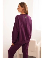 Dámska bavlnená súprava s potlačou Minimal plum Dámska bavlnená súprava s potlačou Minimal plum