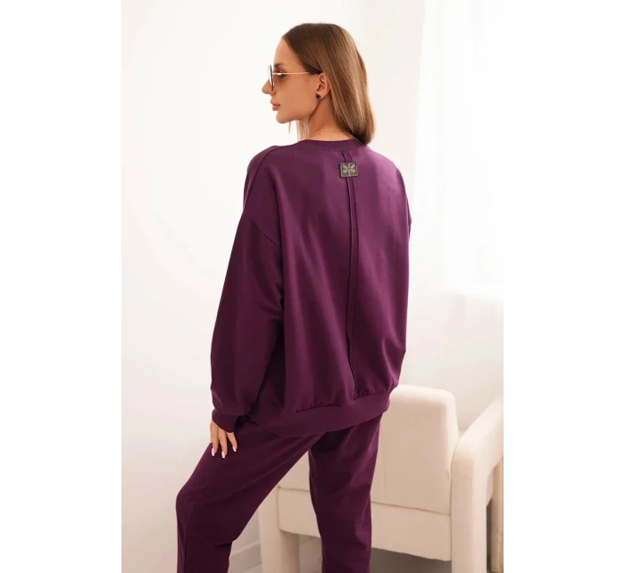 Dámska bavlnená súprava s potlačou Minimal plum Dámska bavlnená súprava s potlačou Minimal plum