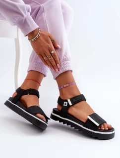 Damskie Sandały Na Platformie Big Star NN274778 Czarne