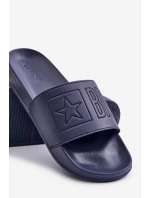 Ľahké pánske papuče s logom Big Star OO174031 Dark Blue Ľahké pánske papuče s logom Big Star OO174031 Dark Blue