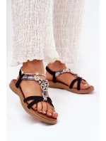 Plné Dámské Sandály S  Černé model 21693561 - Artiker