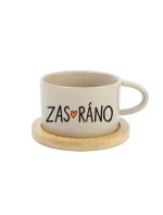 ZAS_RÁNO - krémový hrníček makronka 200 ml ZAS_RÁNO - krémový hrníček makronka 200 ml