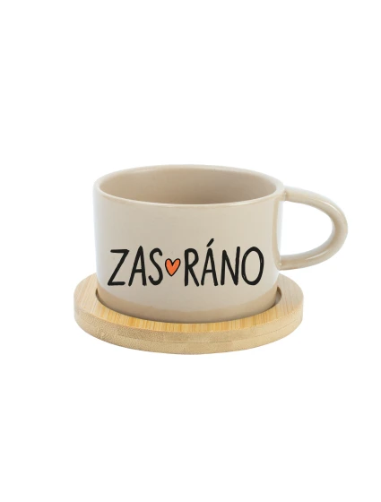 ZAS_RÁNO - krémový hrníček makronka 200 ml ZAS_RÁNO - krémový hrníček makronka 200 ml