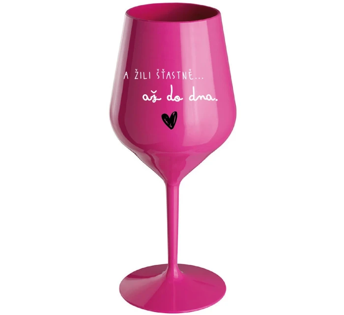 A  DO DNA růžová nerozbitná sklenice na víno 470 ml model 22028081 - Giftela