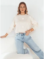 dámský svetr béžový model 21972972 - Dstreet dámský svetr béžový model 21972972 - Dstreet