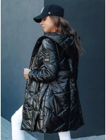 Dámská prošívaná dlouhá bunda s kapucí PAUL černá Dstreet model 21979164 - FashionStreet