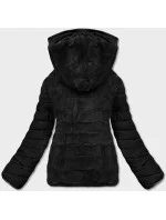 Čierna krátka obojstranná dámska zimná bunda (2M-21507) Čierna krátka obojstranná dámska zimná bunda (2M-21507)