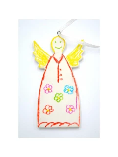 SADA DVOCH DIY anjelských príveskov 5x0,5x10,5 cm