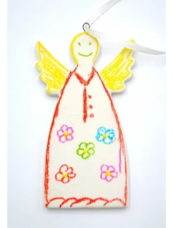 SADA DVOCH DIY anjelských príveskov 5x0,5x10,5 cm