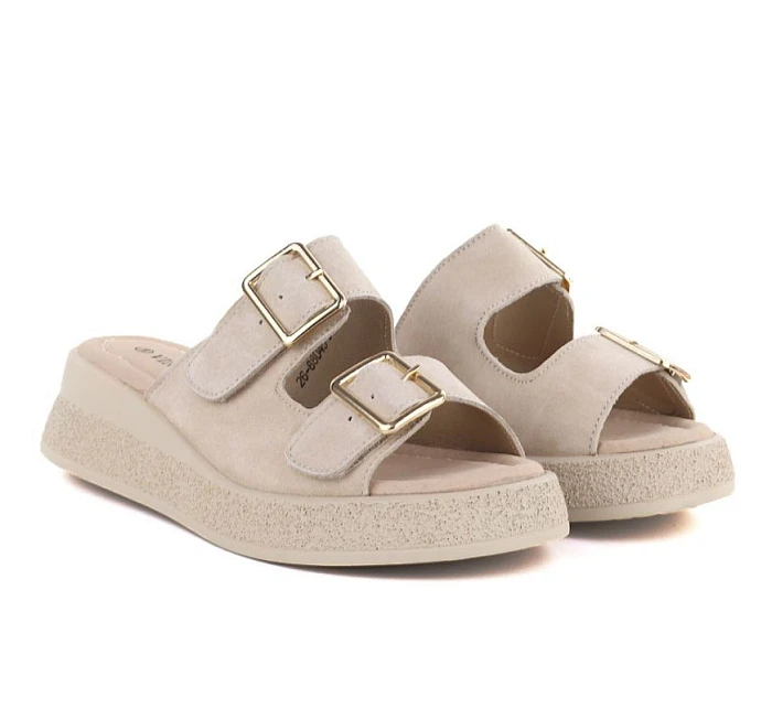 Skórzane na beżowe Vinceza dámské model 22086927 - Hikvision