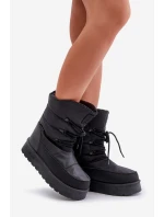 Sněhule na platformě se zipem Big Star model 21678314 Černé - Big Star Shoes Sněhule na platformě se zipem Big Star model 21678314 Černé - Big Star Shoes