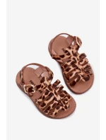 Sandałki Dziecięce Dziewczęce Z Eko Skóry Panterka Mariana Sandałki Dziecięce Dziewczęce Z Eko Skóry Panterka Mariana