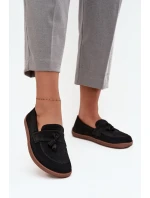 Kožené semišové mokasíny typu barefoot Zazoo 322 černé Kožené semišové mokasíny typu barefoot Zazoo 322 černé