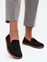 Skórzane Zamszowe Mokasyny Typu Barefoot Zazoo 322 Czarne