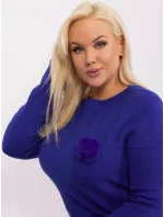 Sweter PM SW PM model 19319052 kobaltowy - FPrice Sweter PM SW PM model 19319052 kobaltowy - FPrice