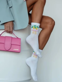 Dámske ponožky LIMONCELLO - biele