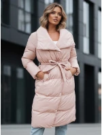 Dámsky prešívaný kabát FAVI ružový FashionStreet TY3090 Dámsky prešívaný kabát FAVI ružový FashionStreet TY3090