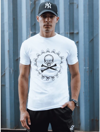 Pánské tričko s potiskem bílé Dstreet model 21977605 - FashionStreet