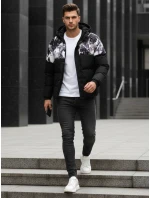 Pánska zimná bunda s kapucňou čierna FashionStreet TX5132