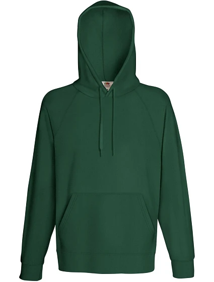 Fruit of the Loom Lightweight Hooded Sweat Pánska mikina s kapucňou a raglánovými rukávmi 16.2140 fľaškovozelená Fruit of the Loom Lightweight Hooded Sweat Pánska mikina s kapucňou a raglánovými rukávmi 16.2140 fľaškovozelená