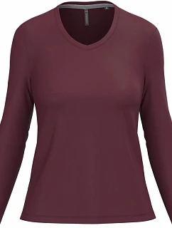 K 382 Dámské tričko do V s dl. rukávem model 22508398 wine - Kariban