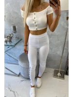 Nohavice legíny Brooklyn white