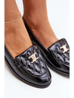 Kožené Lakované Mokasíny Se Zlatou Dekorací Laura model 21683149 Černé - Laura Messi