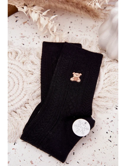 Teplé dámské ponožky s vlnou model 21786841 Černé - Aura.via