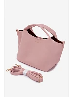 Růžová kabelka z imitace kůže Corisse
