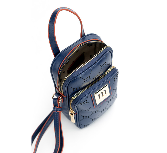 Monnari Príslušenstvo pre elektronické zariadenia Taška na telefón s ažurovým logom Navy Blue